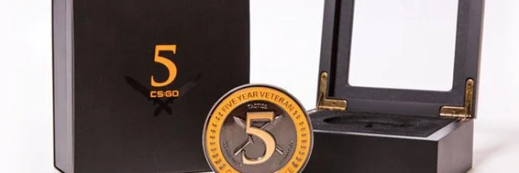Valve säljer fysiska Five Year Veteran Coins från CS:GO