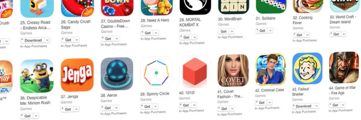 Spel står för 75 % av intäkterna i App Store