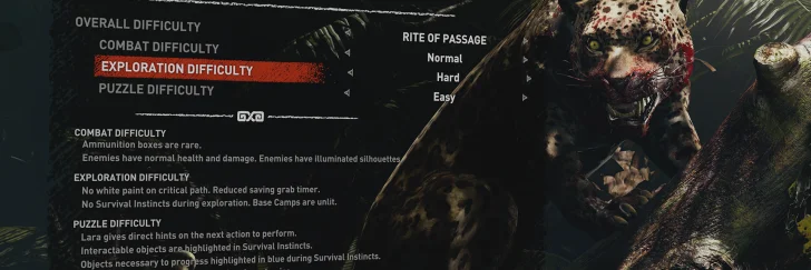 Shadow of the Tomb Raider låter dig skräddarsy svårighetsgraden