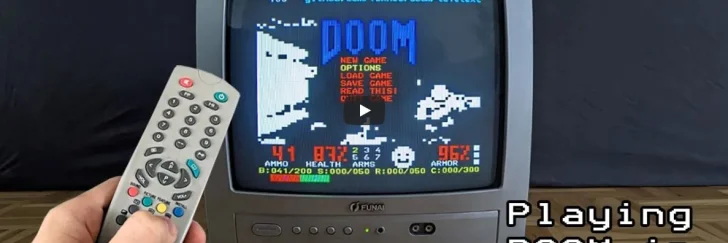 Det är dags! Spela Doom på text-tv – med fjärrkontroll!